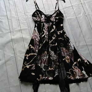 The Pyramid Collection Black and Cream Butterfly Dress